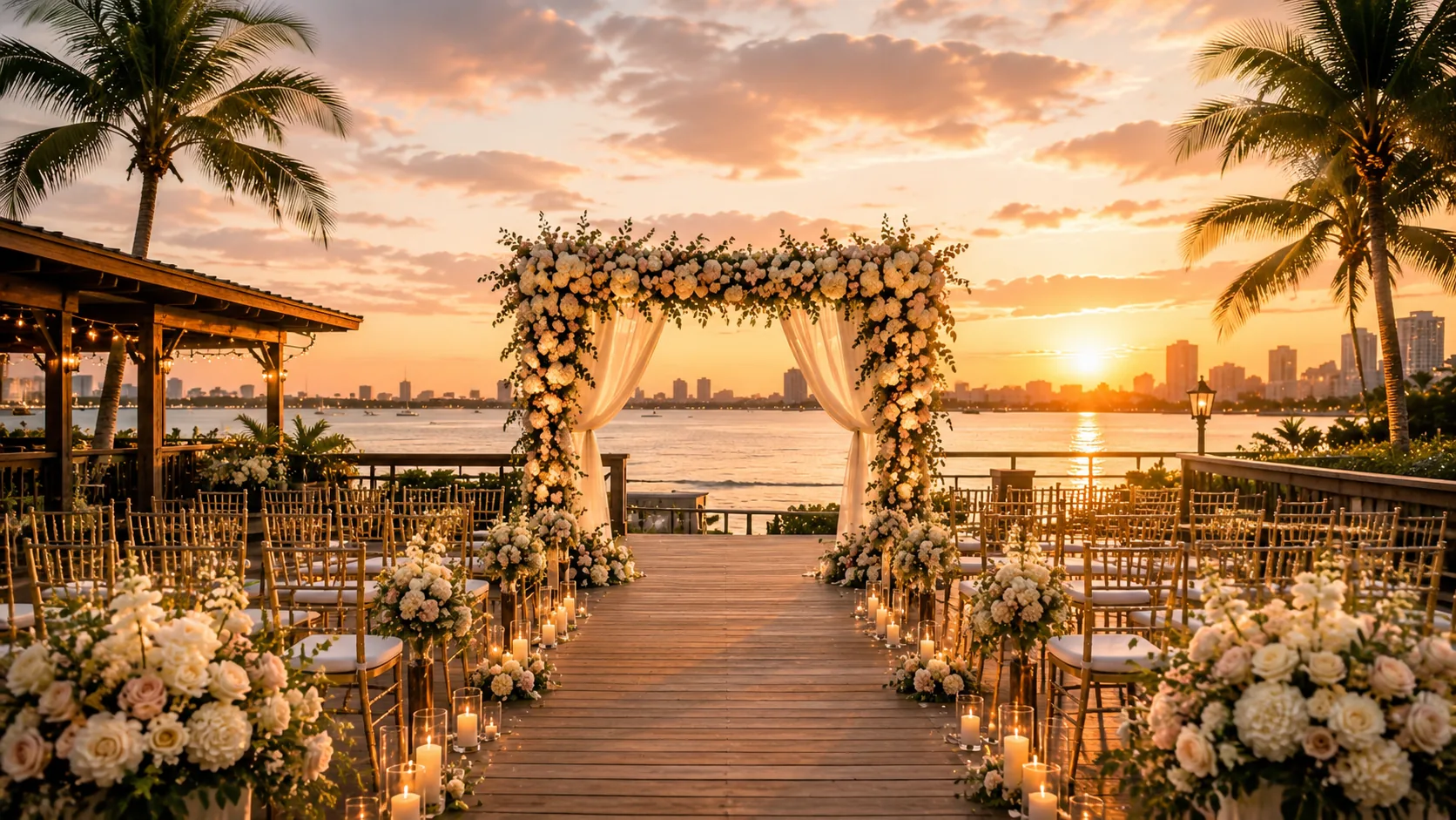 Wedding ceremony setting in Jacksonville, Florida